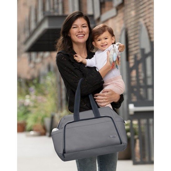 Geanta de scutece Skip Hop Satchel cu deschidere larga