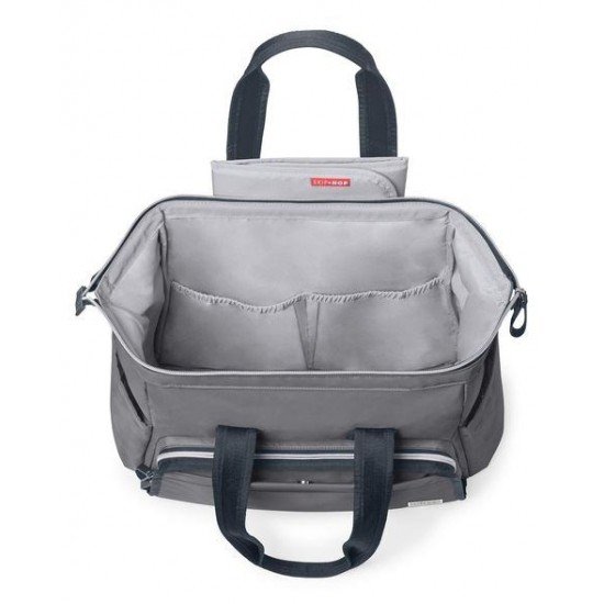 Geanta de scutece Skip Hop Satchel cu deschidere larga