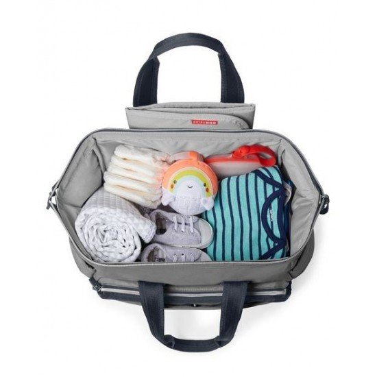 Geanta de scutece Skip Hop Satchel cu deschidere larga