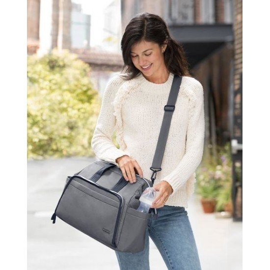 Geanta de scutece Skip Hop Satchel cu deschidere larga