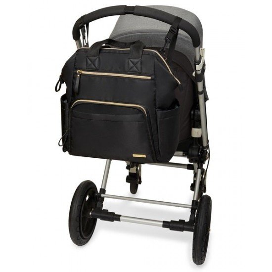 Geanta pentru scutece tip rucsac cu deschidere larga Black Skip Hop