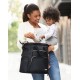 Geanta pentru scutece tip rucsac cu deschidere larga Black Skip Hop