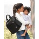 Geanta pentru scutece tip rucsac cu deschidere larga Black Skip Hop