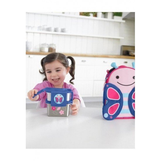 Kit pentru pranz din otel inoxidabil Skip Hop Zoo Fluture