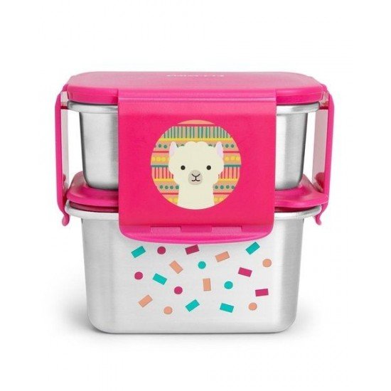 Kit pentru pranz din otel inoxidabil Skip Hop Zoo Lama