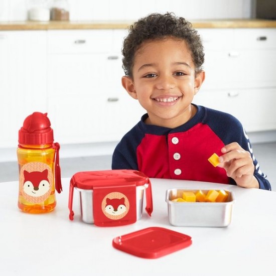 Kit pentru pranz din otel inoxidabil Skip Hop Zoo Vulpe