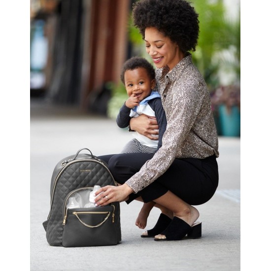 Rucsac pentru scutece matlasat Skip Hop Linx Negru