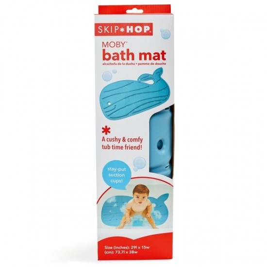 Covoras de baie antiderapant in forma de balena Skip Hop Moby - Albastru