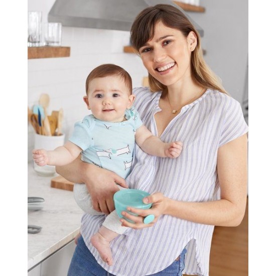 Set 2 boluri ergonomice Skip Hop - Soft gri si turcoaz