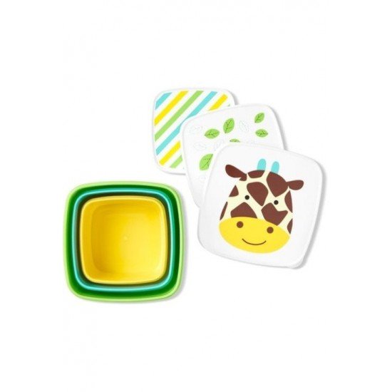 Set 3 cutii pentru pranz Zoo Skip Hop - Girafa