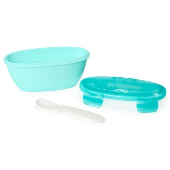 Set de calatorie pentru hranire Skip Hop - Soft turcoaz