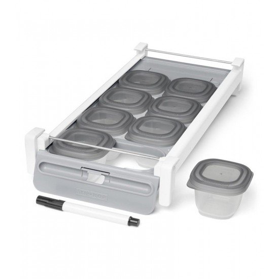 Set tava glisanta si recipiente pentru depozitare usoara Skip Hop - Gri