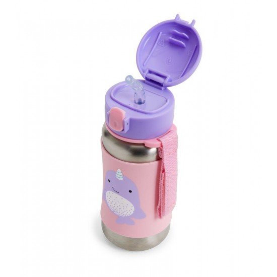 Sticla din otel inoxidabil cu pai Skip Hop Balena