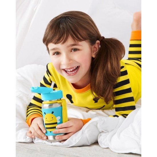 Sticla din otel inoxidabil cu pai Zoo Skip Hop - Albinuta