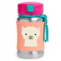 Sticla din otel inoxidabil cu pai Zoo Lama Skip Hop