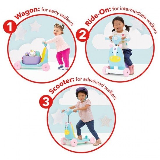 Trotineta 3 in 1 Ride on Unicorn Skip Hop