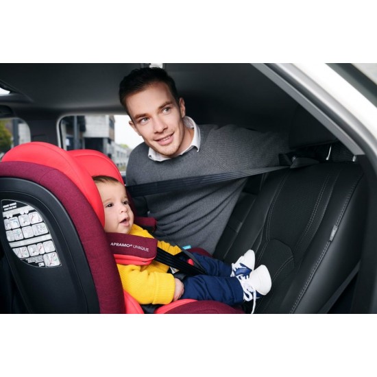 Scaun auto rotativ cu Isofix Unique Ruby Red 0 - 36 kg Apramo