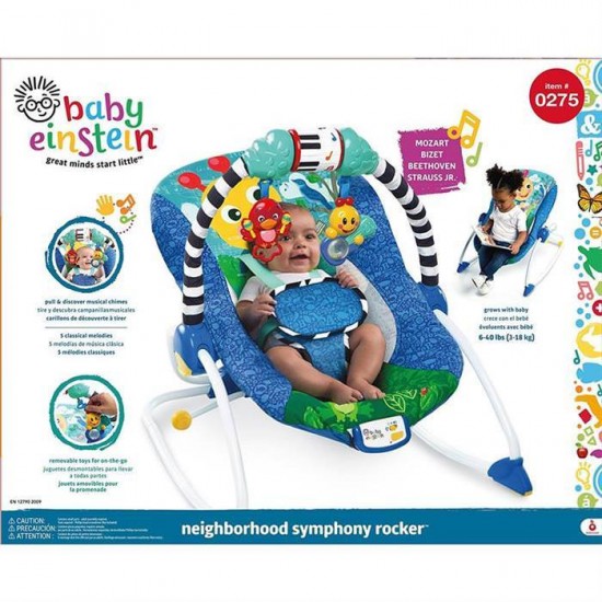 Balansoar cu muzica si vibratii 2 in 1 Symphony Rocker Baby Einstein