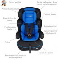 Scaun Auto Freemove Blue BabyGo - grupa 9-36 kg