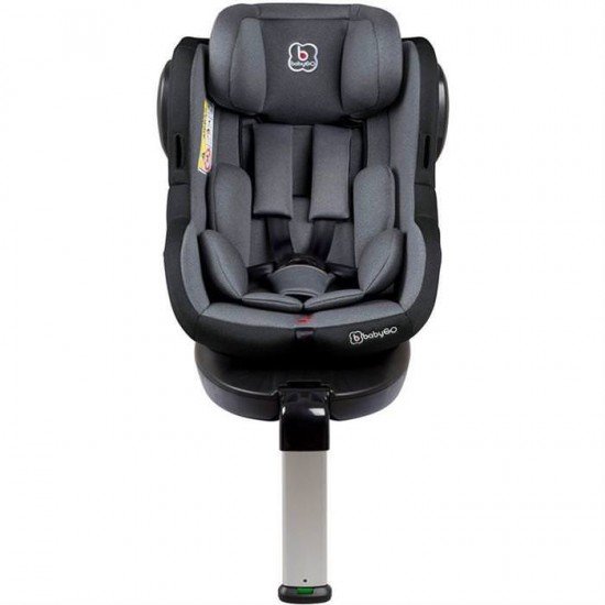 Scaun auto cu Isofix Rotativ 360 Iso BabyGo 0-18 kg – Gri