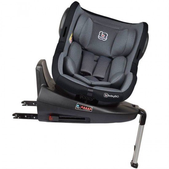 Scaun auto cu Isofix Rotativ 360 Iso BabyGo 0-18 kg – Gri