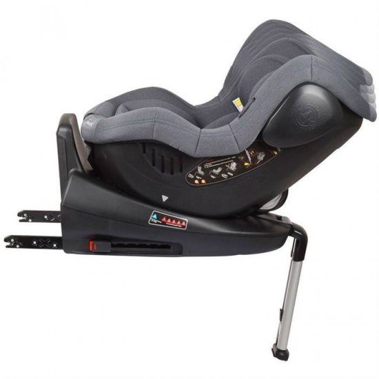 Scaun auto cu Isofix Rotativ 360 Iso BabyGo 0-18 kg – Gri