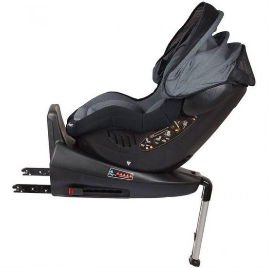 Scaun auto cu Isofix Rotativ 360 Iso BabyGo 0-18 kg – Gri