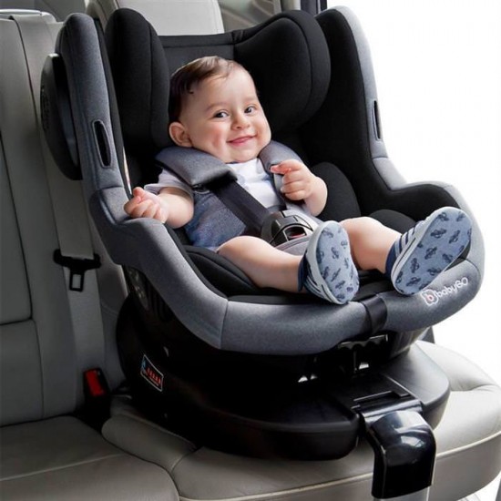Scaun auto cu Isofix Rotativ 360 Iso BabyGo - Negru