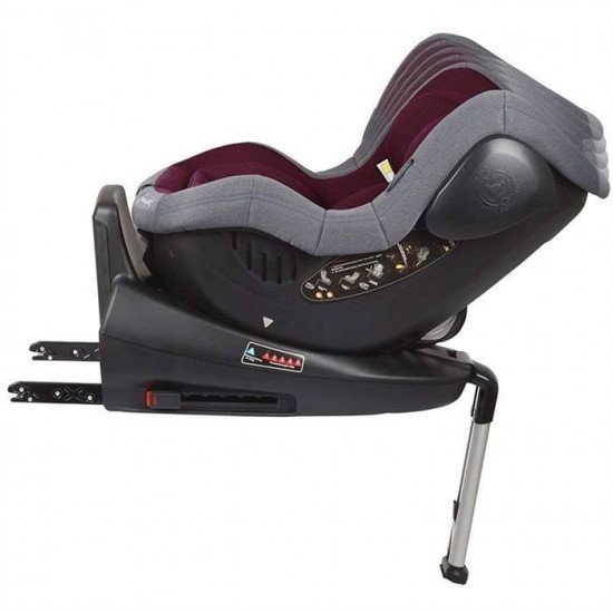 Scaun auto Iso rotativ 360 cu Isofix  0-18 kg Rosu BabyGo