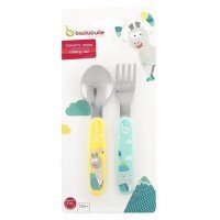 Set lingura si furculita de Inox Blue Chamois Badabulle