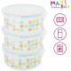 Set 3 boluri ermetice Maxi 500 ml pentru pastrarea hranei Badabulle