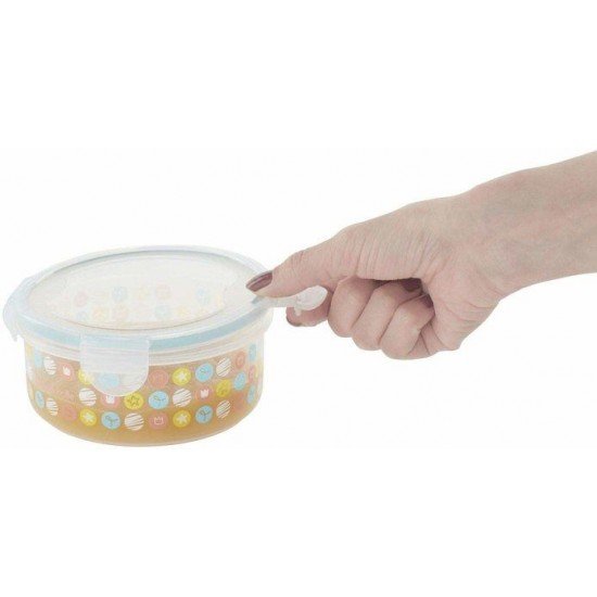 Set 3 boluri ermetice Maxi 500 ml pentru pastrarea hranei Badabulle