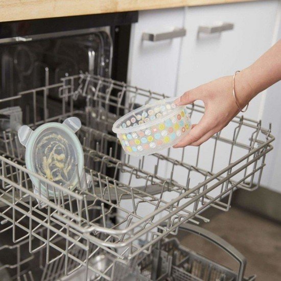 Set 3 boluri ermetice Maxi 500 ml pentru pastrarea hranei Badabulle