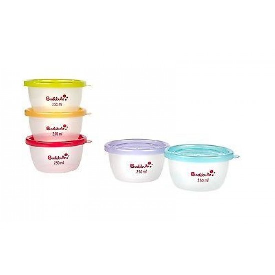 Set 5 boluri pentru pastrarea alimentelor Badabulle