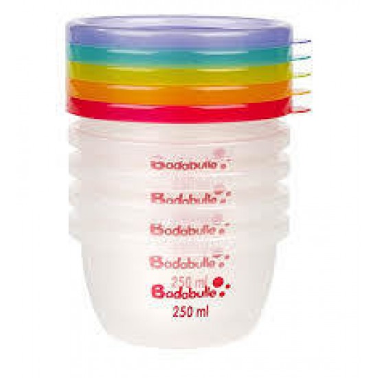 Set 5 boluri pentru pastrarea alimentelor Badabulle