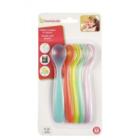 Set de 5 lingurite flexibile Badabulle