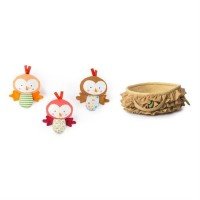 Set 3 jucarioare de plus Baby Bird, Put & Take Bright Starts