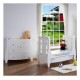 Set mobilier Katie White format din 3 piese: patut, comoda si dulap