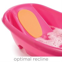 Set cadita si suport de baita Splish n Splash Pink Summer Infant