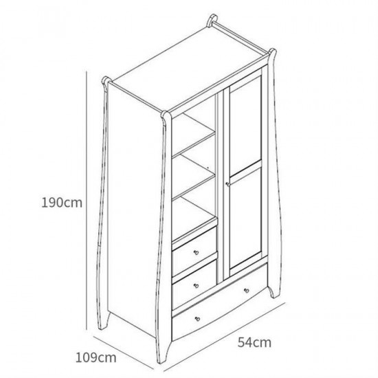 Dulap Lucas Alb Tutti Bambini 