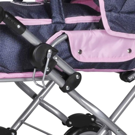 Carucior 2 in 1 pentru papusi Salsa Denim Crown