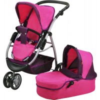 Carucior pentru papusi 3 in 1 Cico Pink Owl