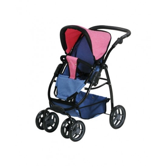Carucior pentru papusi 3 in 1 Coco Jeans Blue