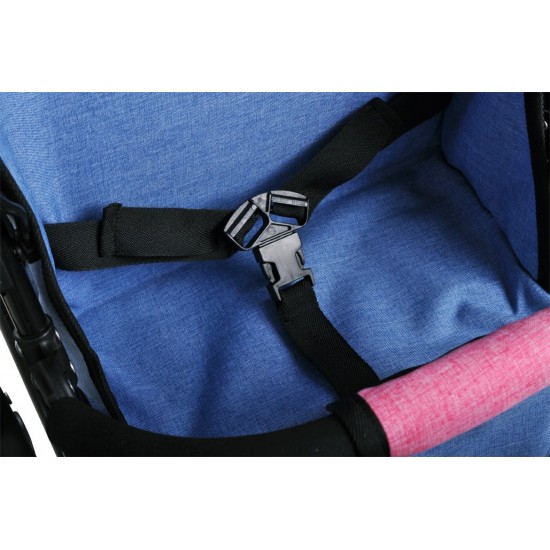 Carucior pentru papusi 3 in 1 Coco Jeans Blue