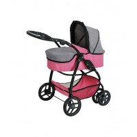 Carucior pentru papusi 3 in 1 Coco Jeans Pink
