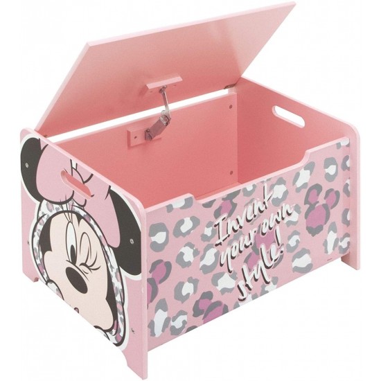 Ladita din lemn pentru depozitare jucarii Minnie Mouse
