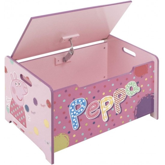 Ladita din lemn pentru depozitare jucarii Peppa Pig