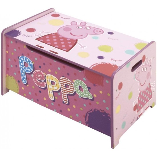 Ladita din lemn pentru depozitare jucarii Peppa Pig