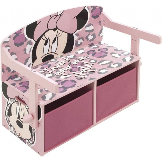 Mobilier 2 in 1 pentru depozitare jucarii Minnie Mouse