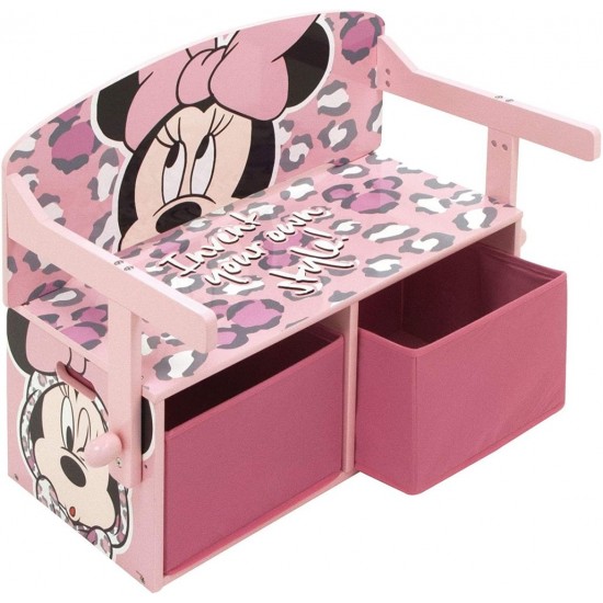 Mobilier 2 in 1 pentru depozitare jucarii Minnie Mouse